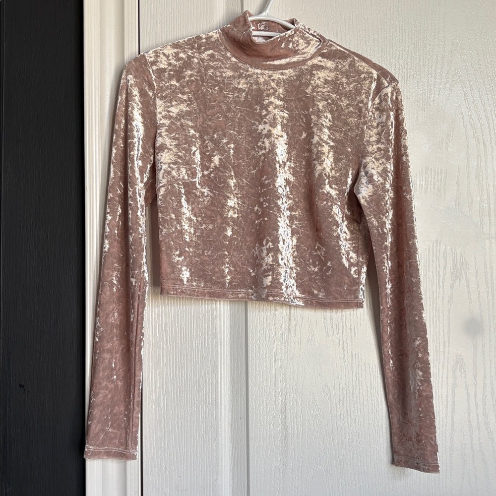 Forever 21 Pink Velvet Crop Top
